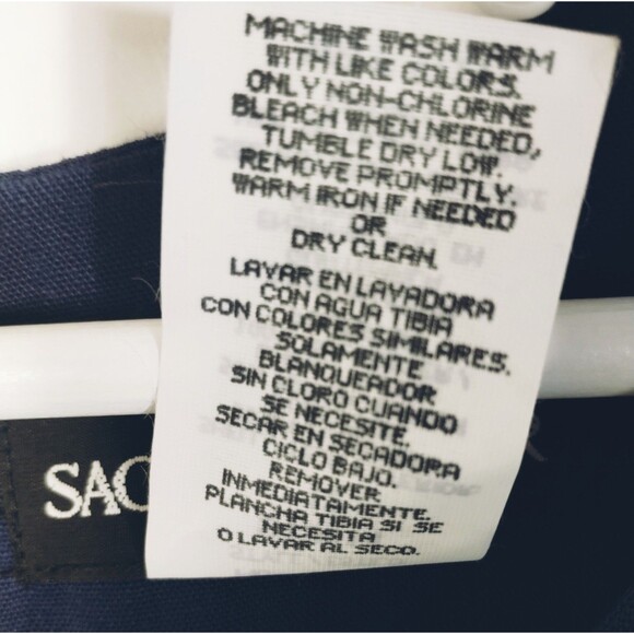 Sag Harbor Dress Women's 12 Sleeveless Back Zip Sheath Career Office Navy Lined - Picture 9 of 11